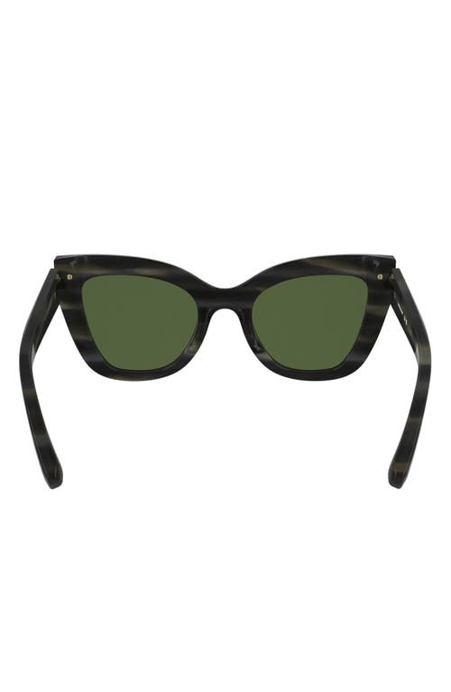 Longchamp Roseau 50mm Gradient Cat Eye Sunglasses In Striped Grey