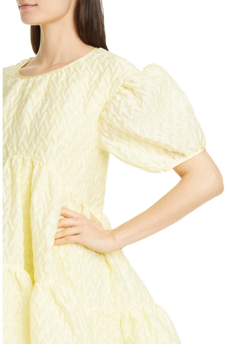 Effie Textured Linen Blend Dress, Alternate, color, YELLOW
