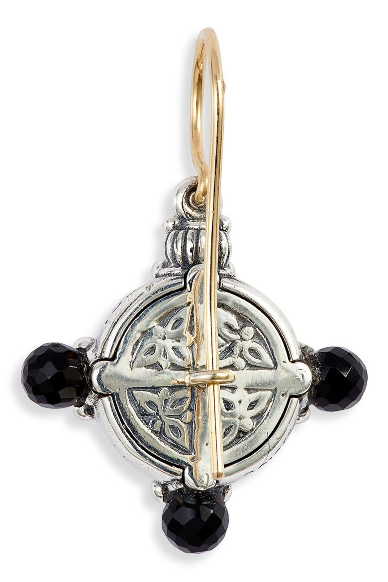 Calypso Cross Drop Earrings, Alternate, color, SILVER/ GOLD