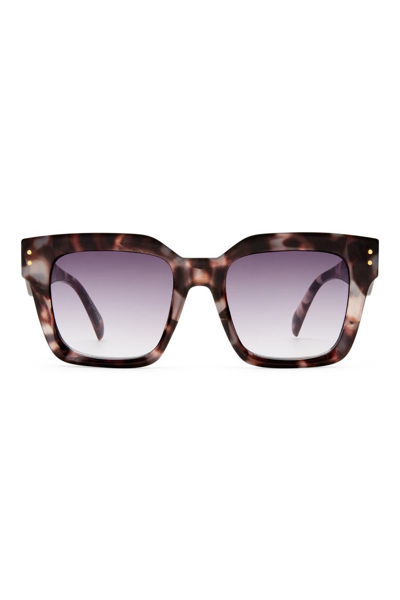 Magnitude 50mm Square Sunglasses, Main, color, CLOUDED TORT / COOL SMOKE