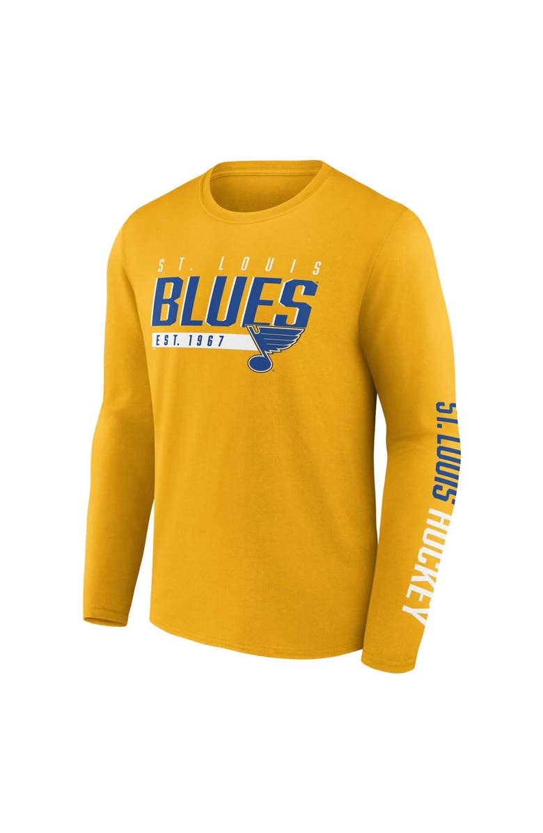 FANATICS Men's Fanatics Branded Gold/Blue St. Louis Blues Bottle Rocket T-Shirt Combo Pack, Alternate, color,