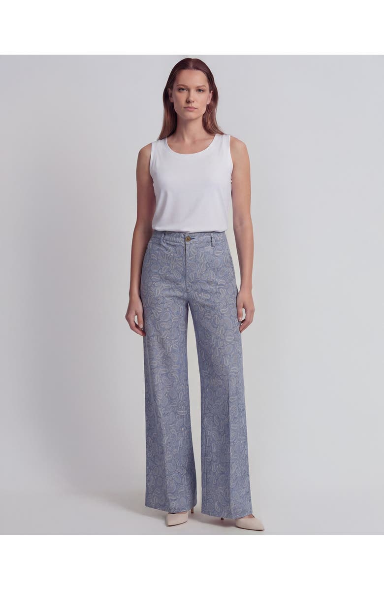 Lords of Harlech Paisley Pile Womens Wide-leg Pant, Main, color, Paisley Pile Natural