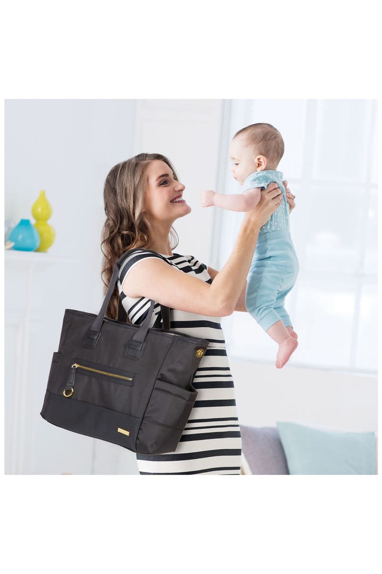 'Chelsea' Diaper Tote, Alternate, color, BLACK