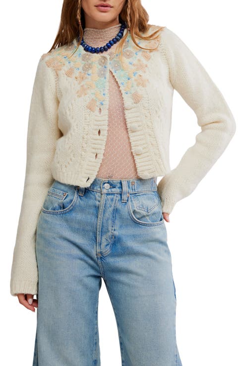 Pixie Beaded Floral Cardigan