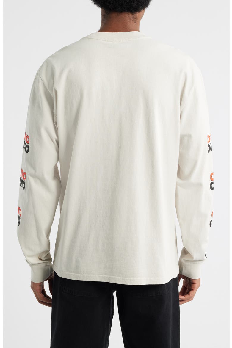 Finish Line Long Sleeve Graphic T-Shirt, Alternate, color, CREAM