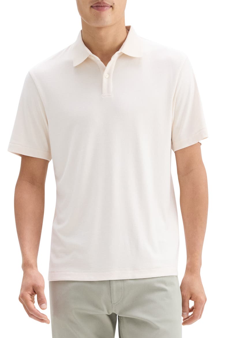 Kayser Solid Modal Blend Polo, Main, color, EGGSHELL