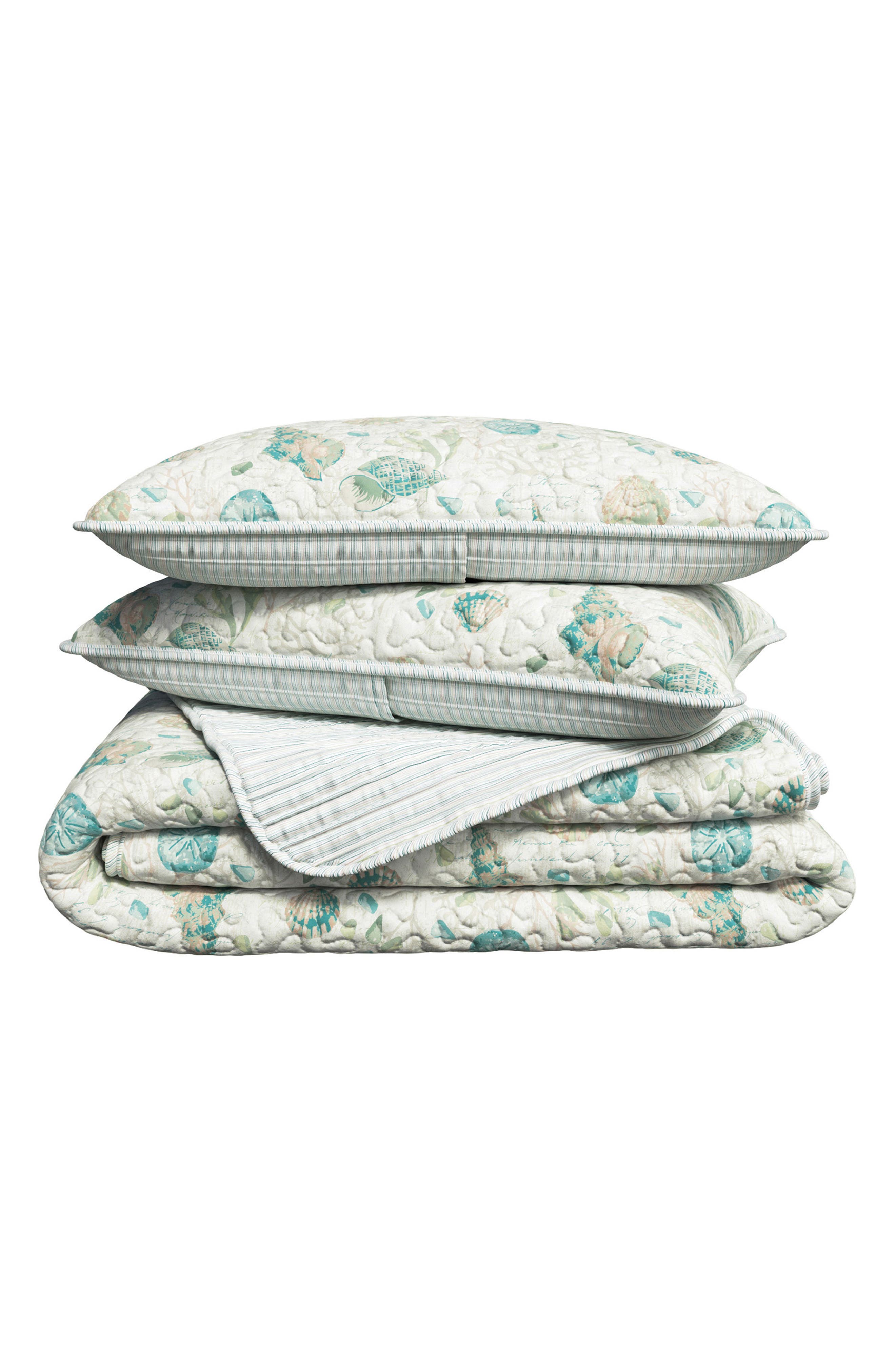 Woven & Weft Coastal Seashell Quilt & Sham Set