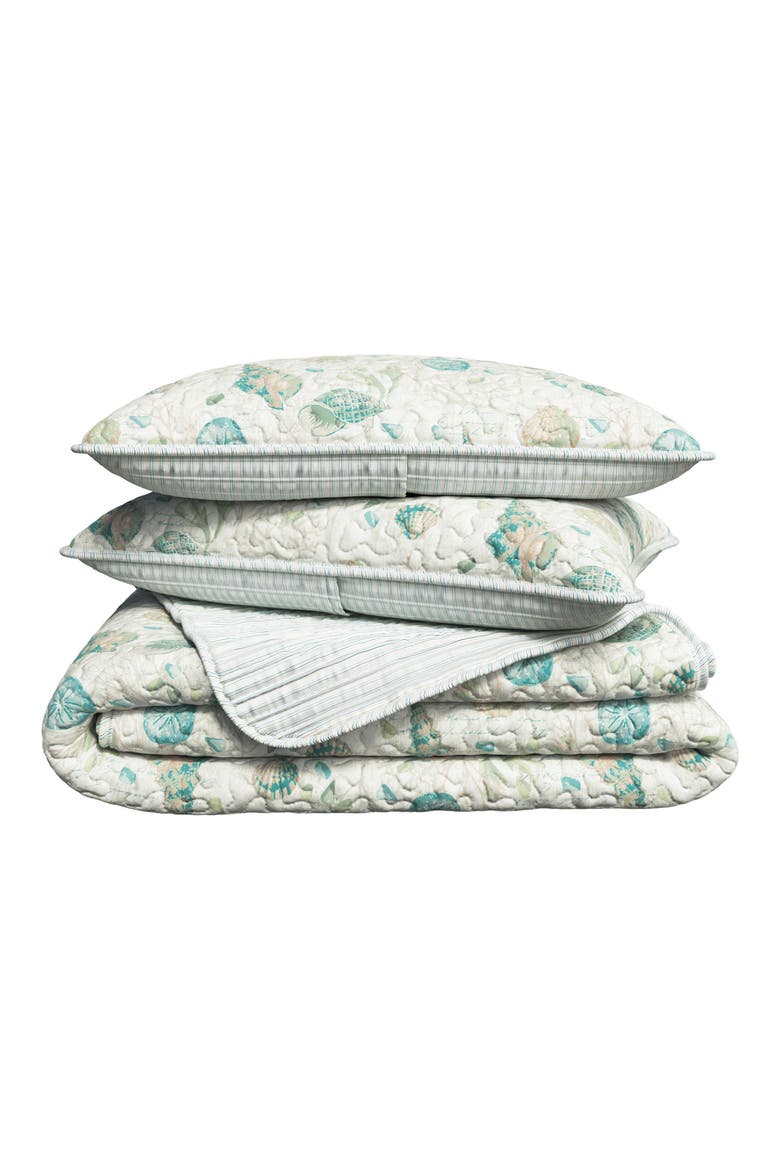 Coastal Seashell Quilt & Sham Set, Main, color, SHELLS