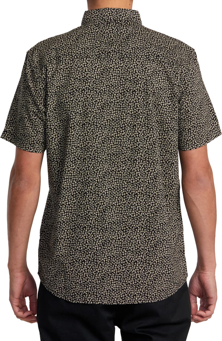 RVCA Morning Glory Floral Short Sleeve Button-Up Shirt, Alternate, color, 