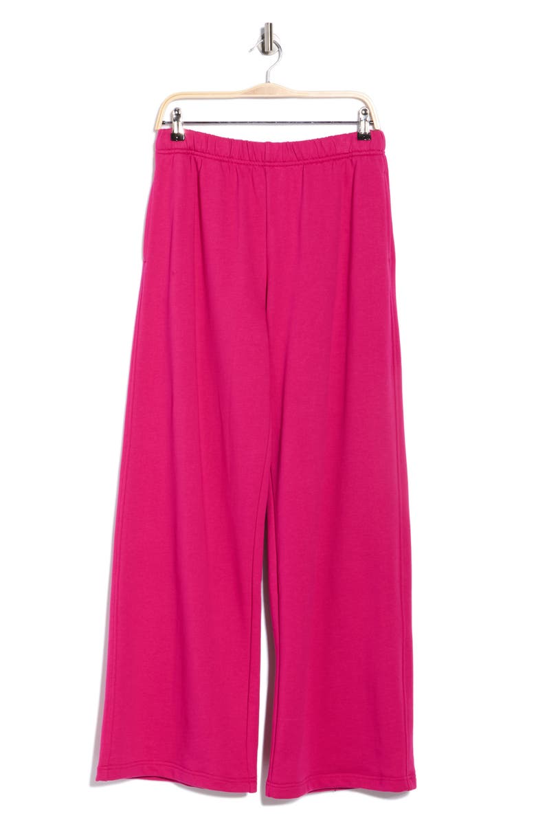 Good American Wide Leg Sweatpants, Alternate, color, Fuschia002