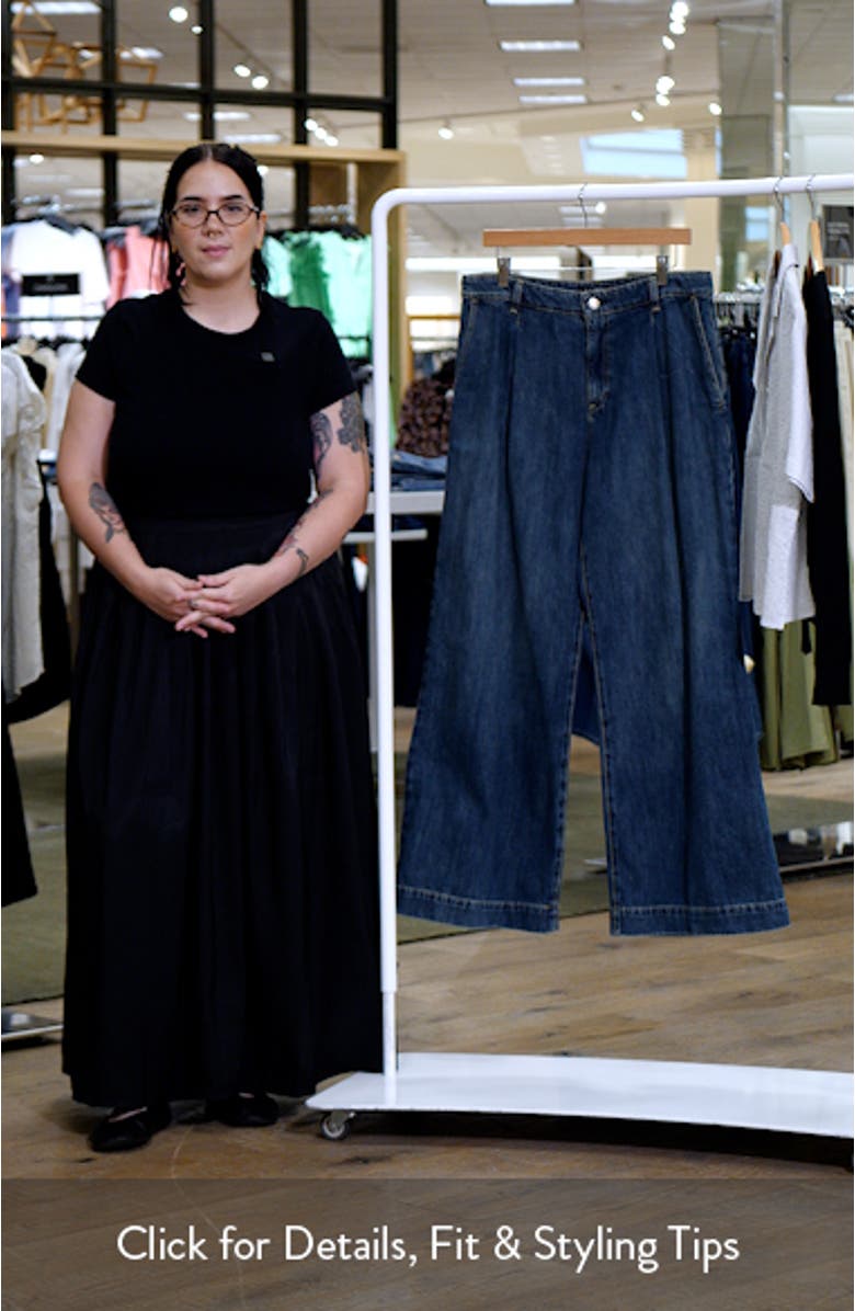 Pleated High Waist Wide Leg Jeans, sales video thumbnail