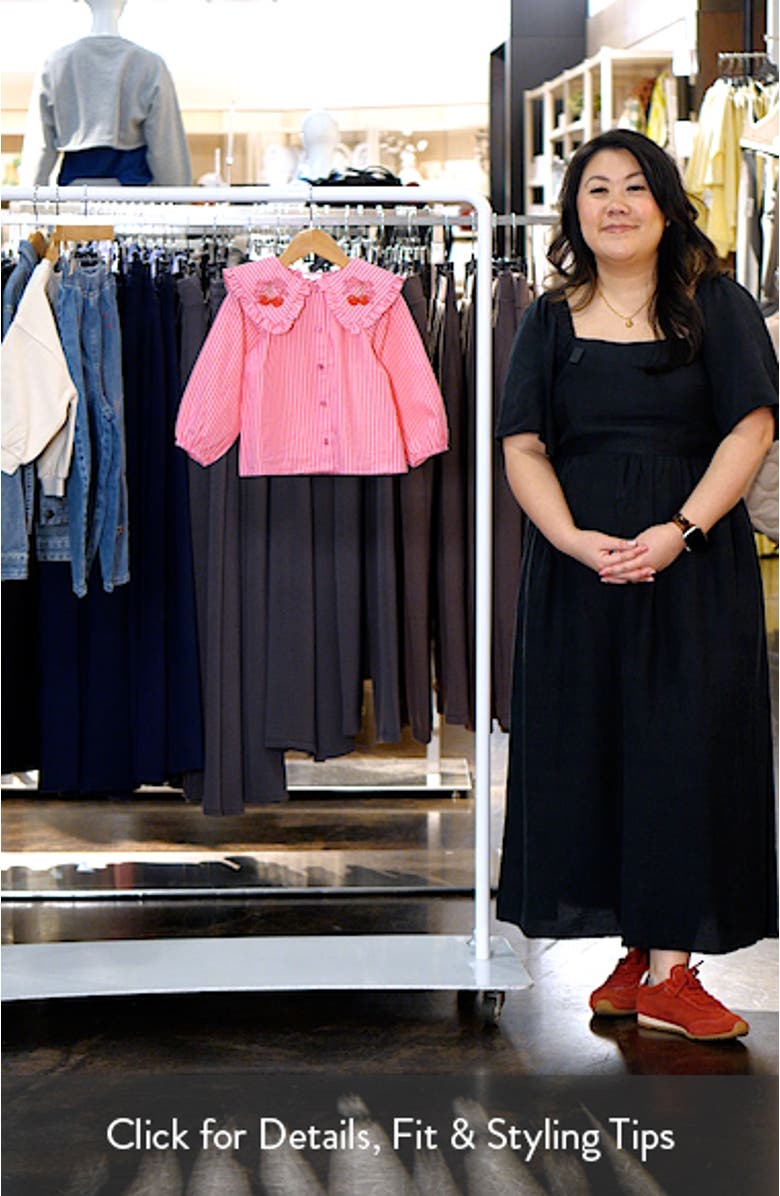 Kids' Cherry Ruffle Collar Cotton Top, sales video thumbnail