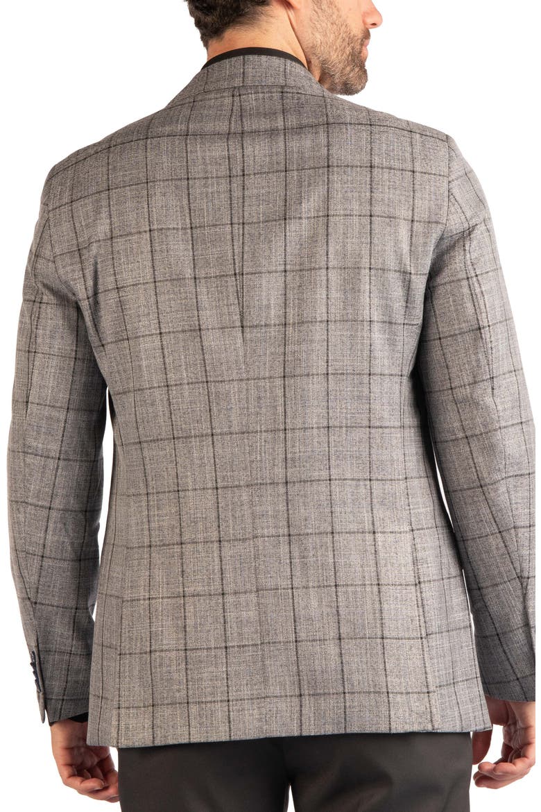 Windowpane Sport Coat, Alternate, color, GREY