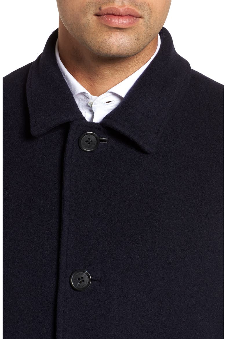 Wool Blend Overcoat, Alternate, color, NAVY