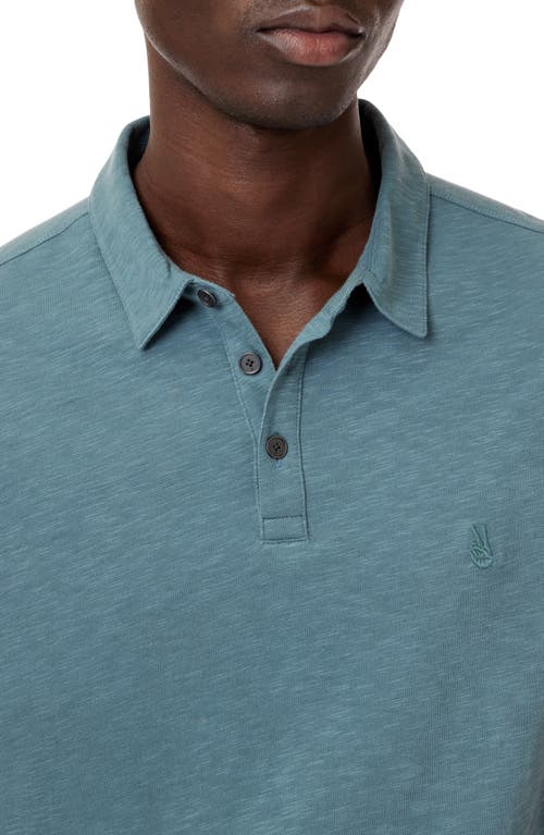 John Varvatos Victor Organic Cotton Polo In Fog