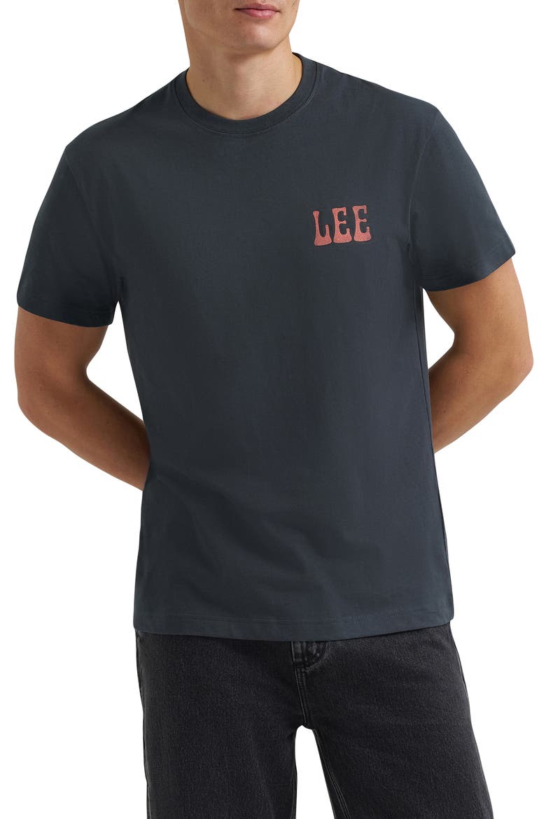 Essential Americana Graphic T-Shirt, Main, color, WASHED BLACK