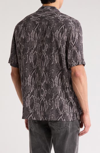 Boomslang Snakeskin Print Camp Shirt