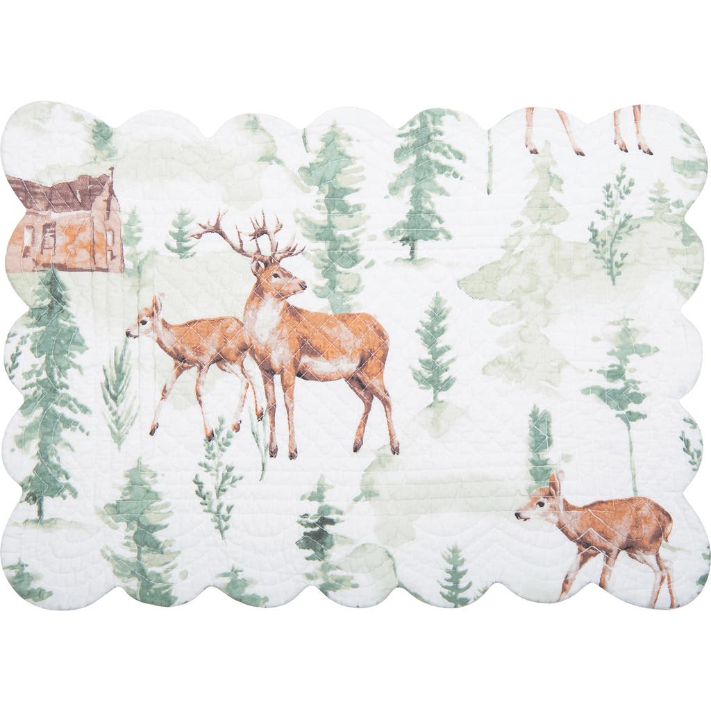 C & F Home C&f Home Christopher Forest Woven Reversible Rustic Lodge Placemats Set Of 6, 13" X 19" In Multi