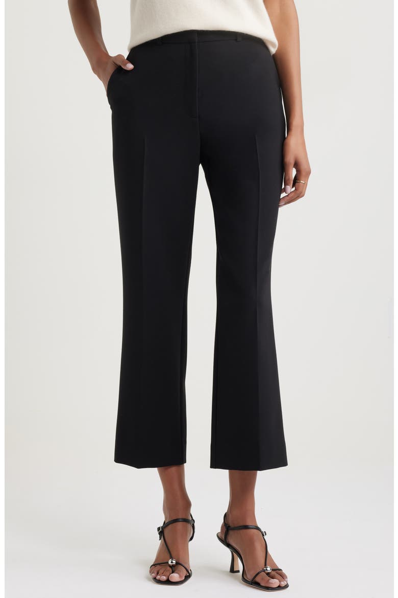 Ankle Straight Leg Pants, Main, color, BLACK