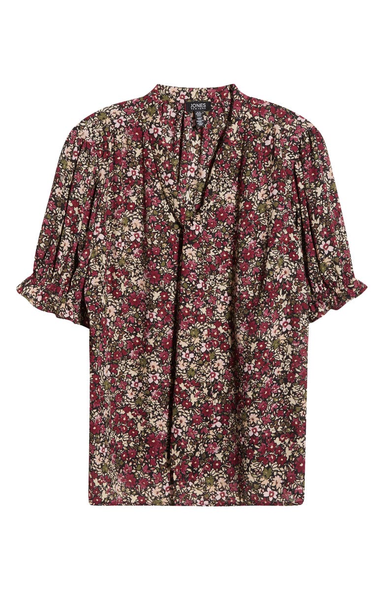 Jones New York Tie Neck Puff Sleeve Top, Alternate, color,