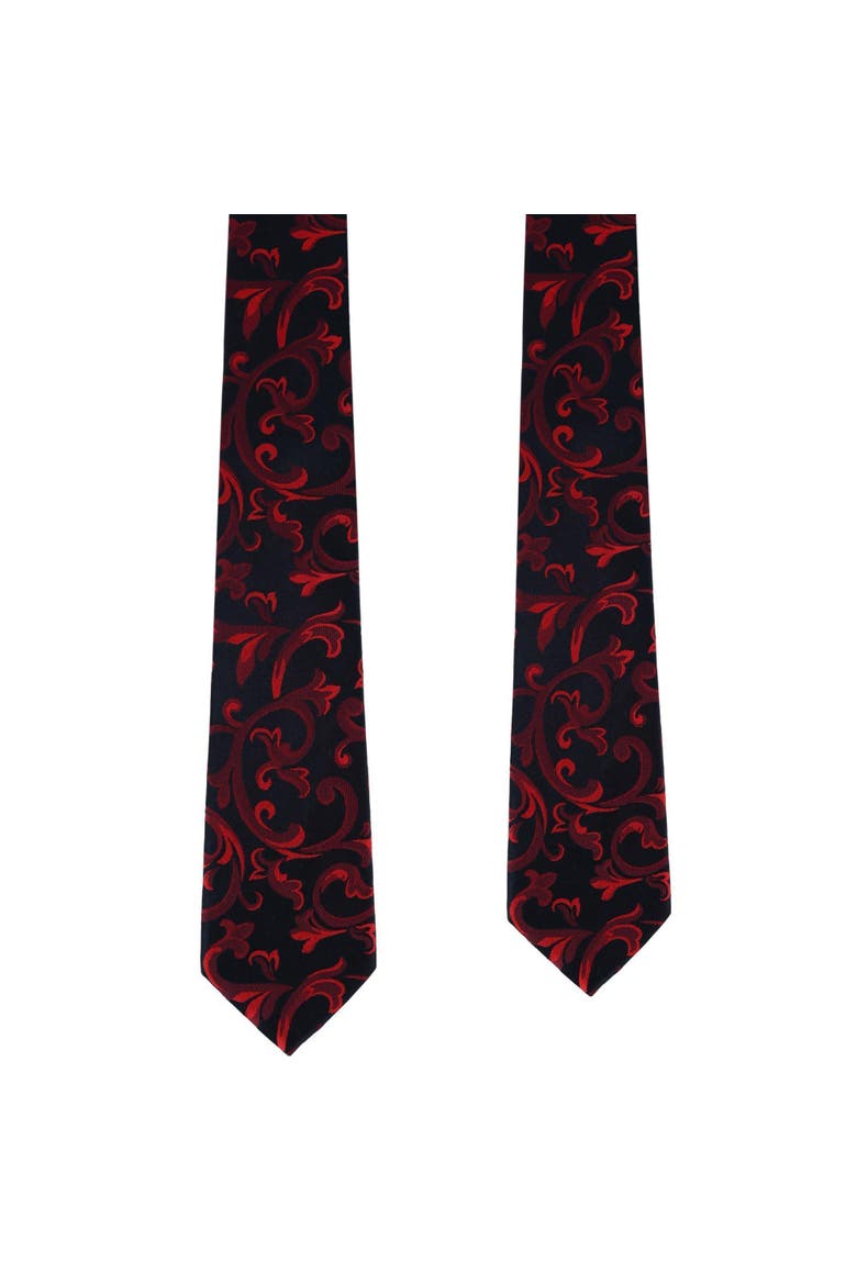Daddy & Me Christian the Romantic Brocade Silk Neckties, Alternate, color, Red