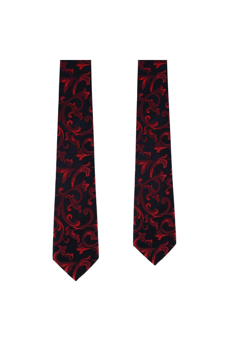 Trafalgar Boy's Christian the Romantic Brocade Silk Necktie, Alternate, color, Red