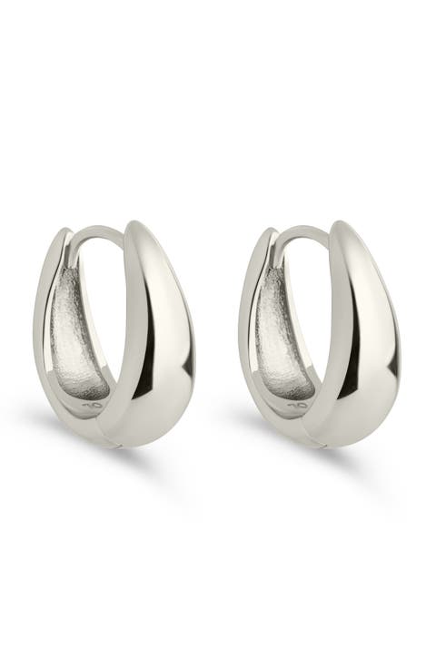 Lavina Polished Huggie Hoop Earrings