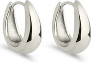 Sterling Forever Lavina Polished Huggie Hoop Earrings