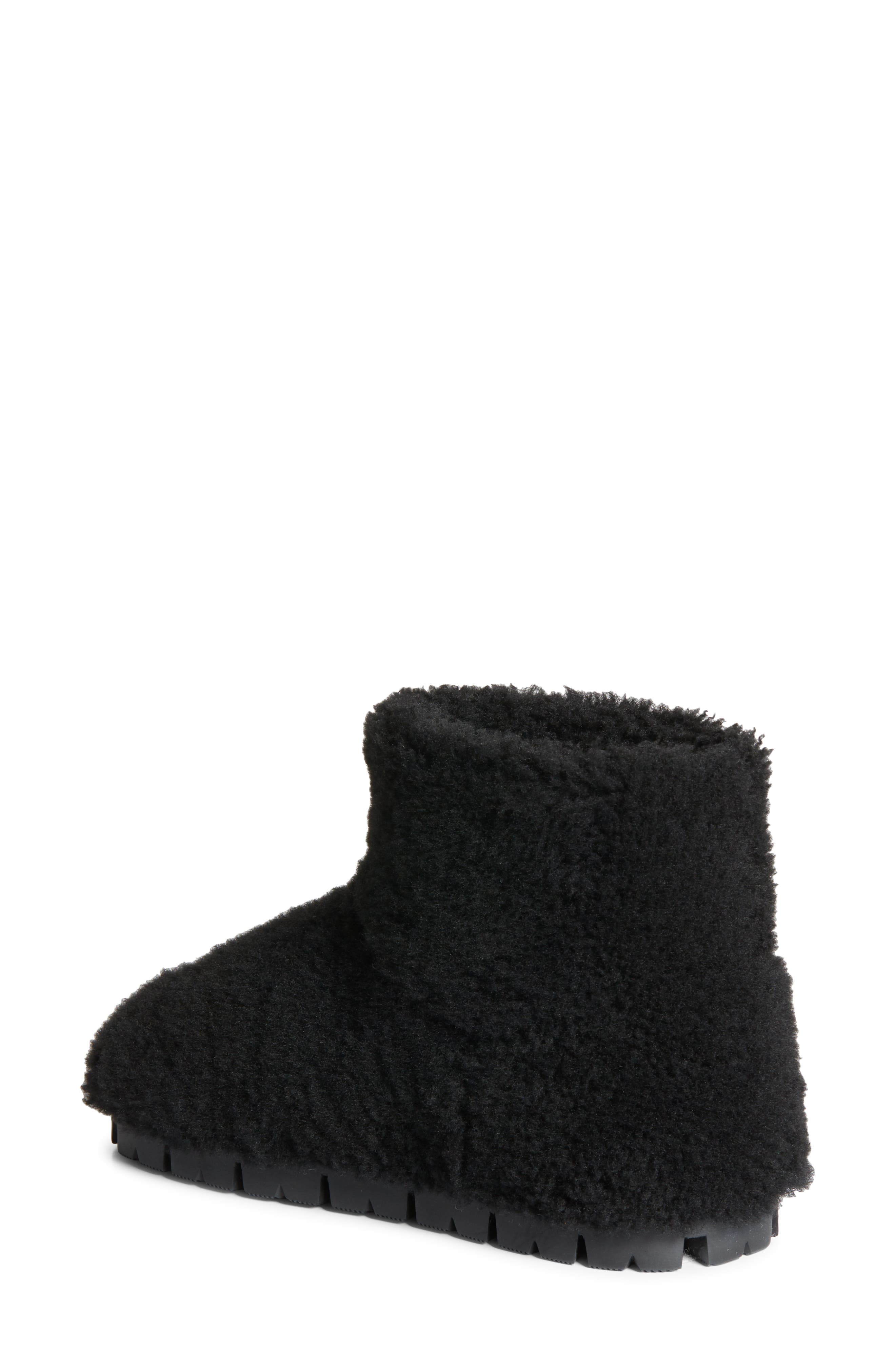 Prada Genuine Shearling Bootie, Alternate, color, 
