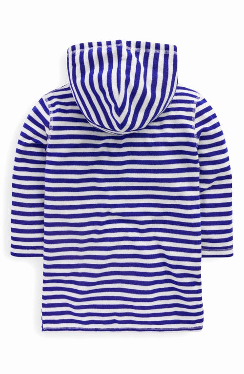Mini Boden Kids' Mara Stripe Fruit Appliqué Terry Cloth Cover-up Tunic