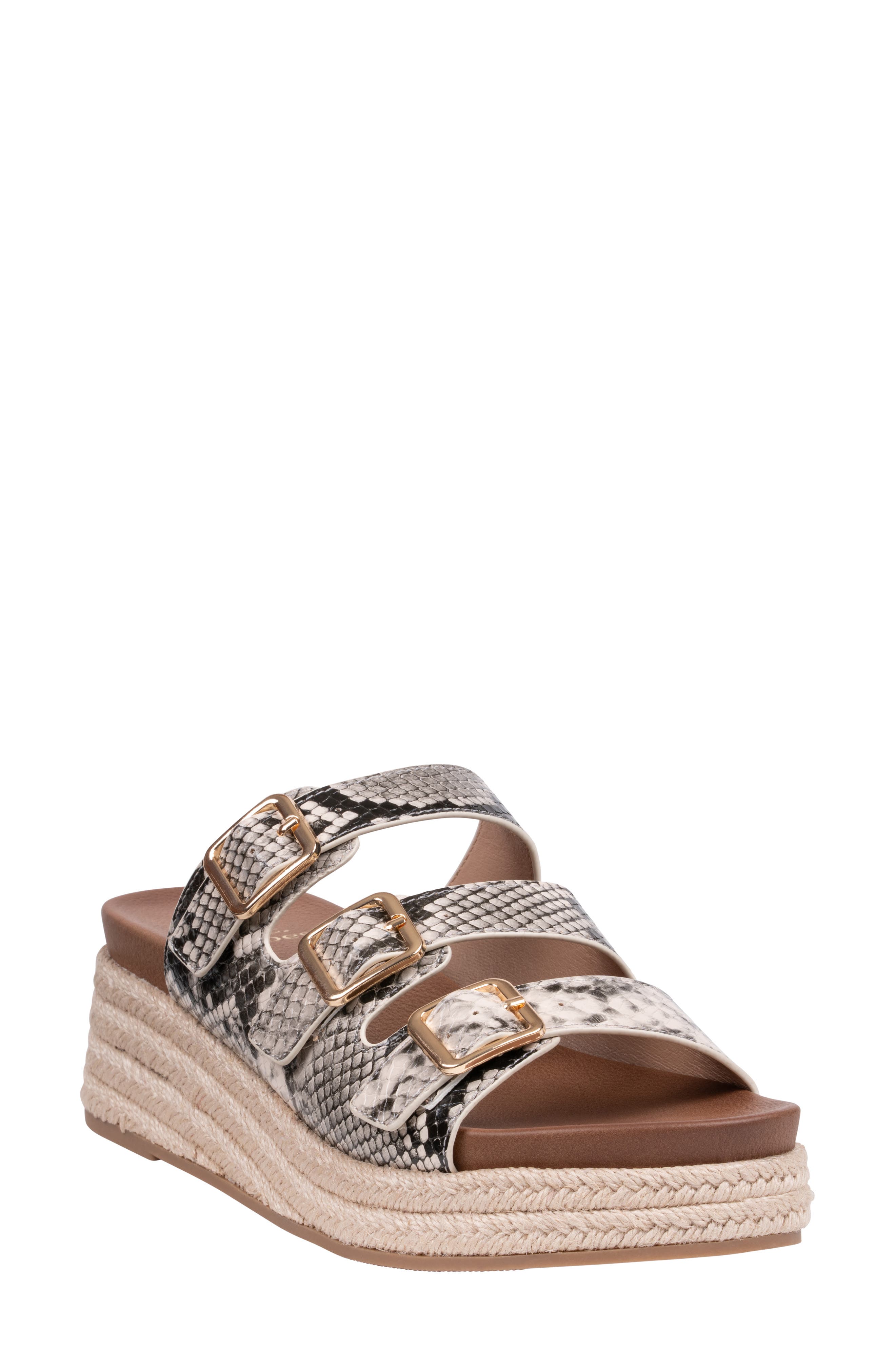 GOOD CHOICE NEW YORK Fabulist Buckle Espadrille Platform Wedge Sandal