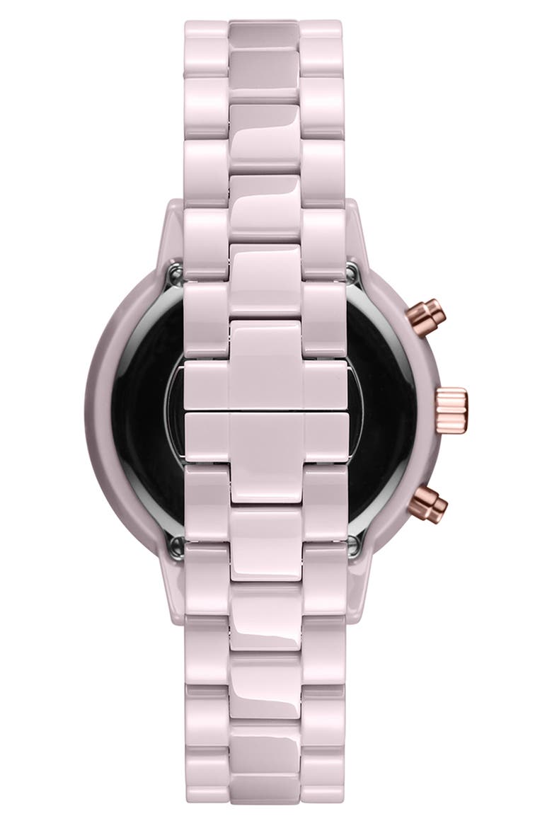 Nova Ceramic Chronograph Bracelet Watch, 38mm, Alternate, color, BLUSH
