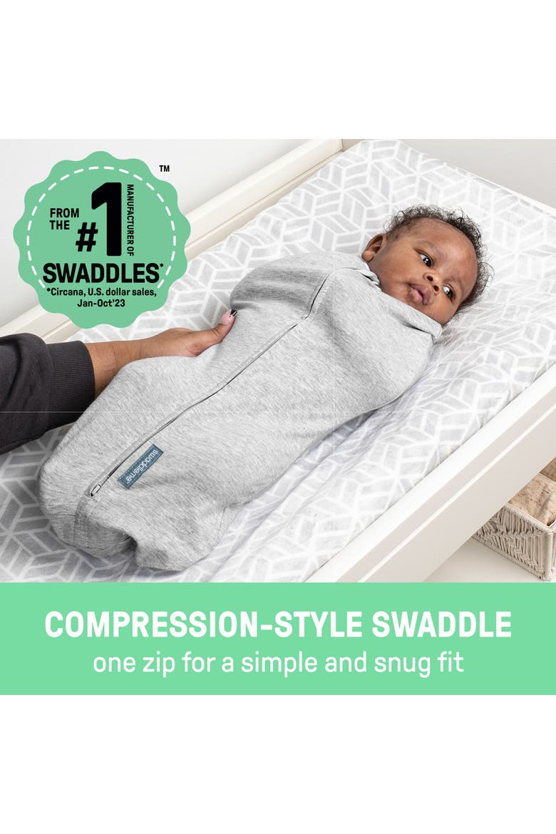 SwaddleMe by Ingenuity Compression Baby Swaddle Pod, Alternate, color, GREEN