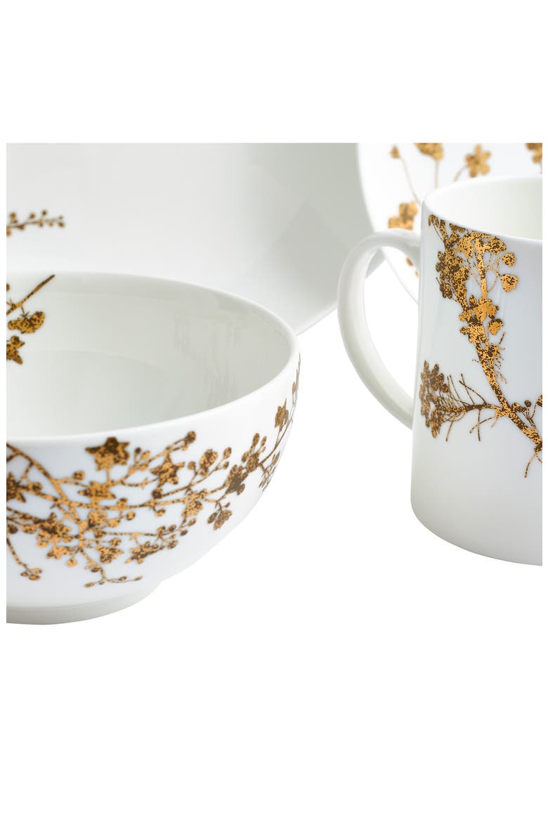 Jardin 4-Piece Bone China Dinnerware Set, Alternate, color, MULTI