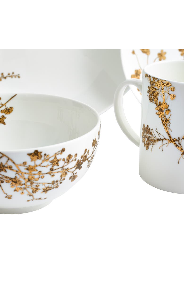 Vera Wang Jardin 4-Piece Bone China Dinnerware Set, Alternate, color, Multi