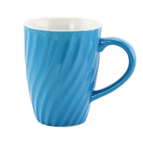 Mr Coffee Color Delight 6 Piece 10 Ounce Stoneware Mugs With Metal Stand In Multi