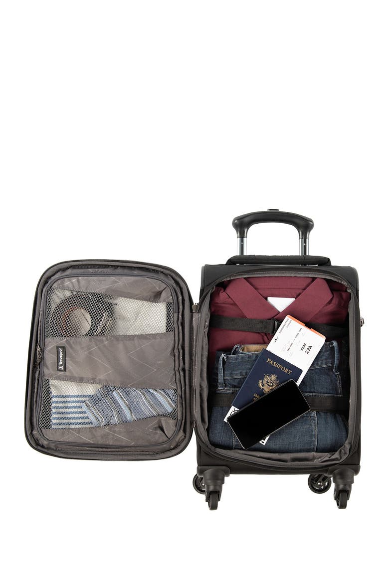Pilot Air™ Elite 17" Expandable Compact Boarding Bag Spinner Luggage, Alternate, color, BLACK