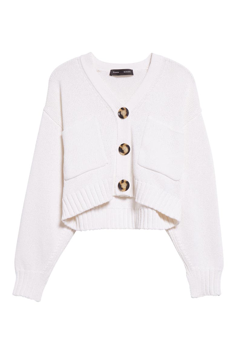 Sofia Oversize Crop Cardigan, Alternate, color, WHITE