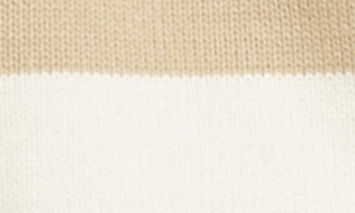 Wishlist Stripe Half-zip Pullover Sweater In Brown