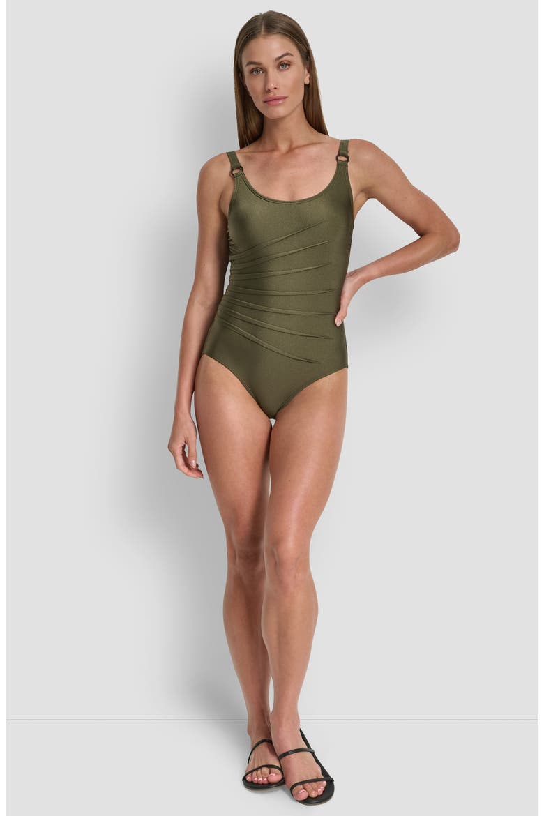 Starburst One-Piece Swimsuit, Alternate, color, MOSS SHIMM