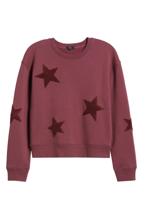 Rails Sonia Star Appliqué Cotton Sweatshirt In Burgundy