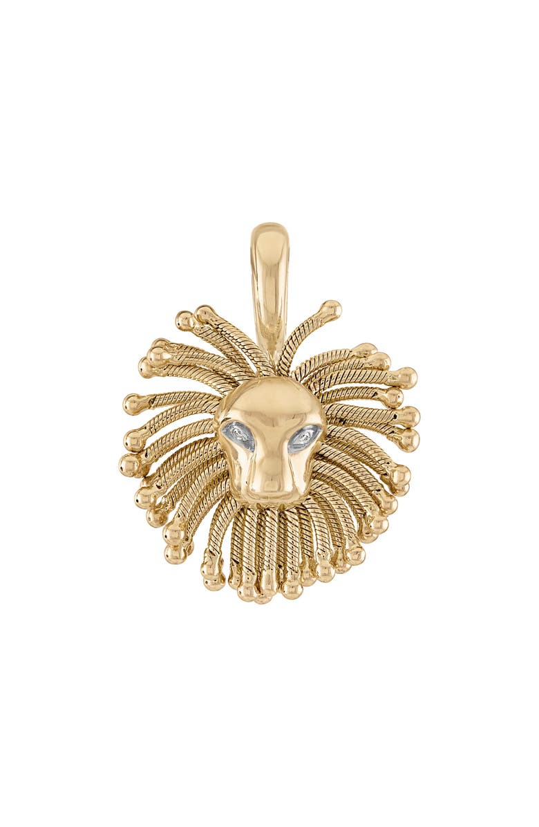 EDEN PRESLEY Baby Lion Roar Diamond Pendant, Main, color, 