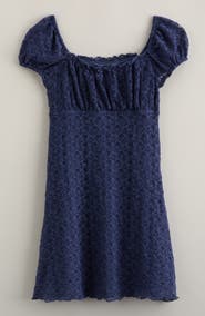 Treasure & Bond Kids' Lace Puff Sleeve Dress