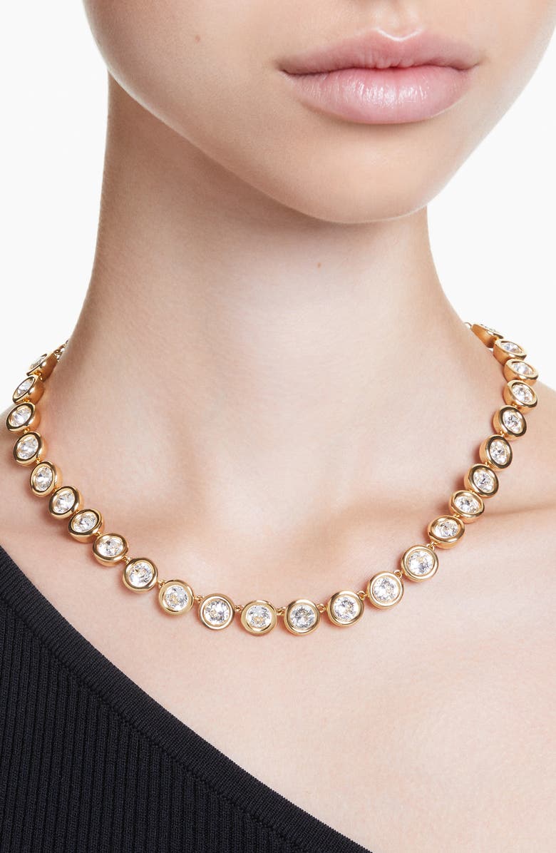 Swarovski Imber Collar Necklace, Alternate, color, Gold