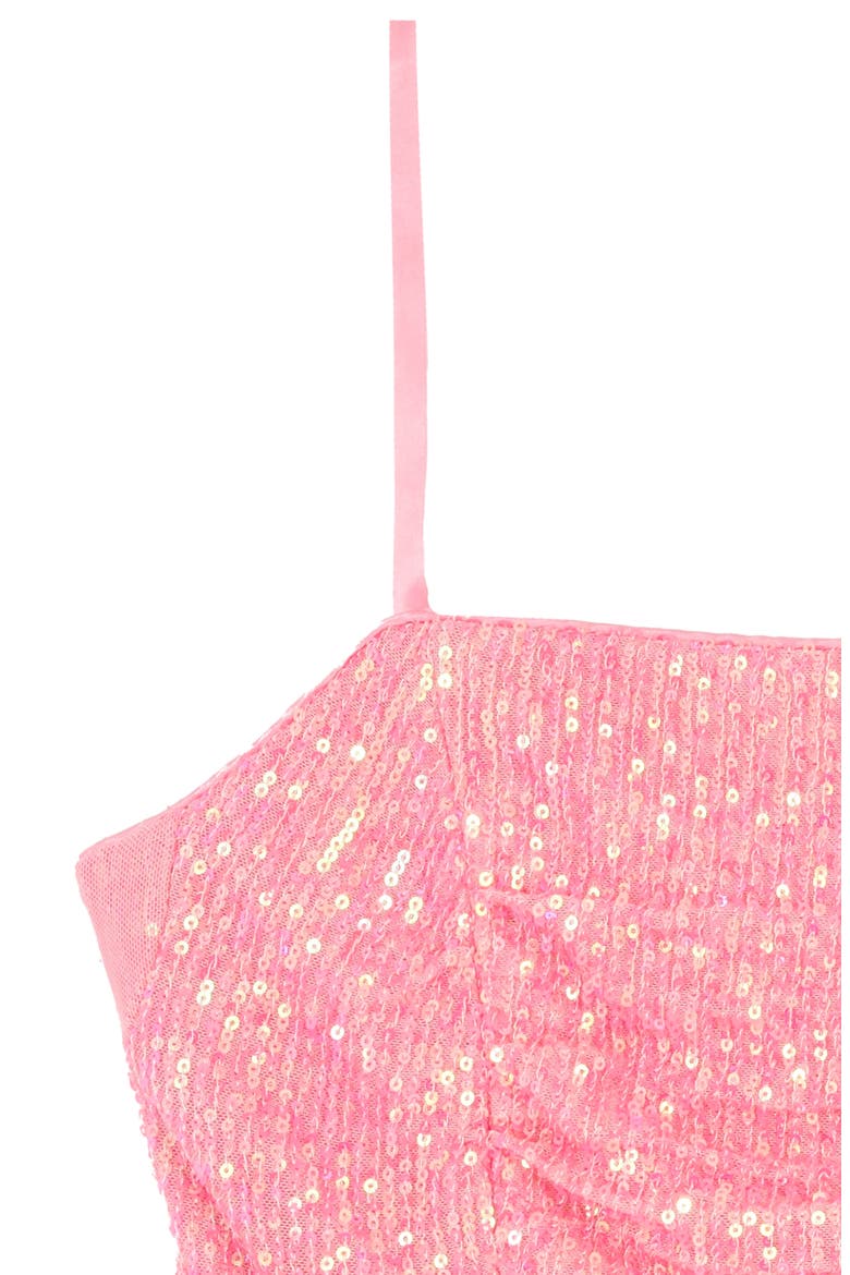 Kids' Sequin Ruched Princess Party Dress, Alternate, color, PINK