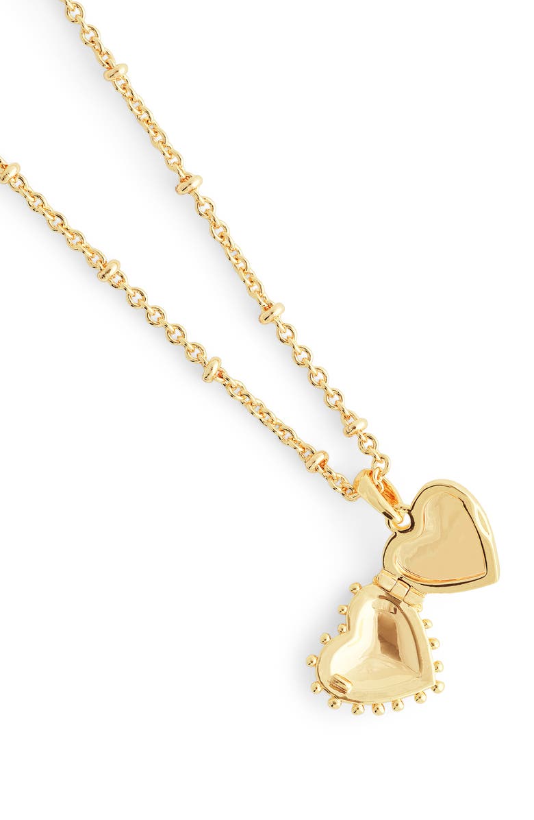Anabel Aram Jewelry Small Heart Locket Necklace, Alternate, color, Gold
