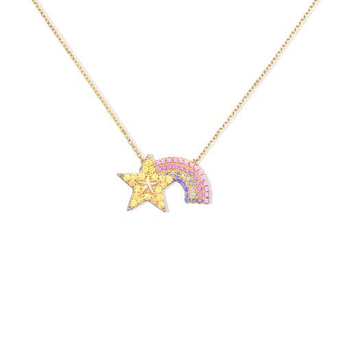 Campbell + Charlotte Juju Shooting Star Charm Necklace In Gold
