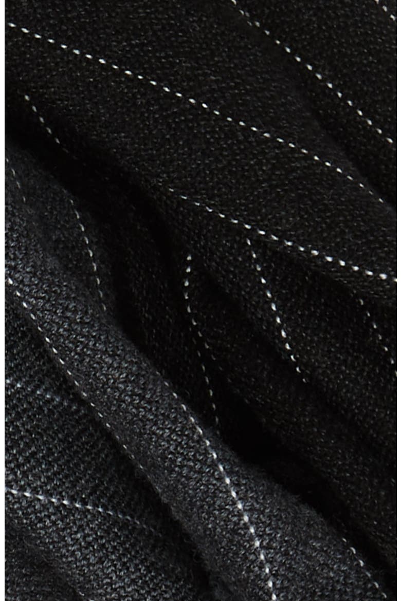 Colorblock Chalk Stripe Wool Scarf, Alternate, color, BLACK/ GREY