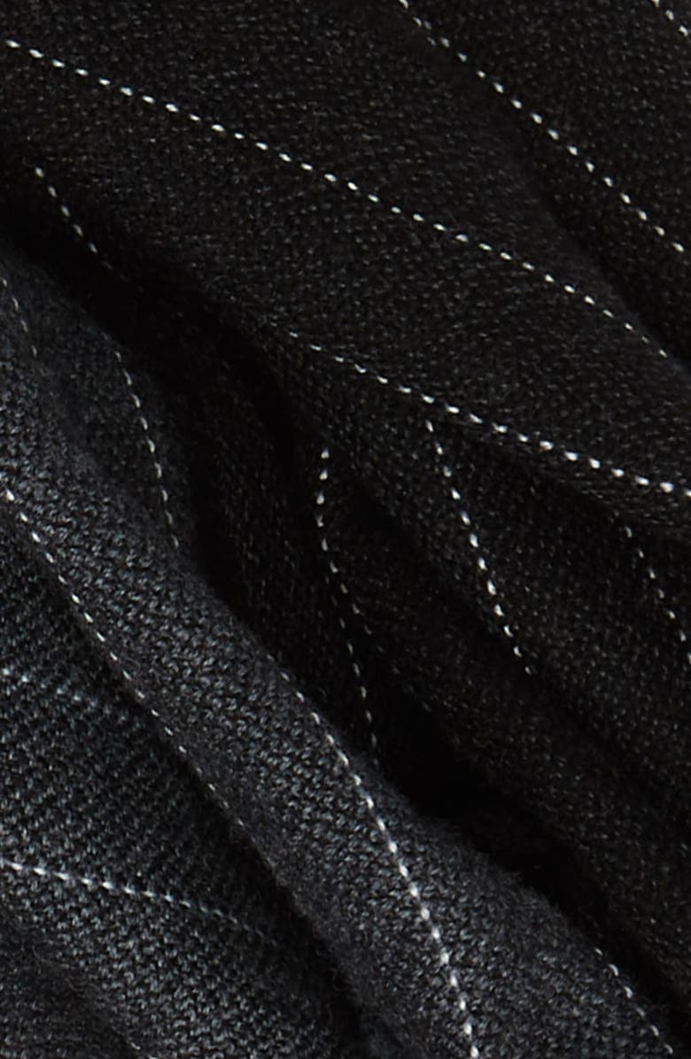 Hickey Freeman Colorblock Chalk Stripe Wool Scarf, Alternate, color, 