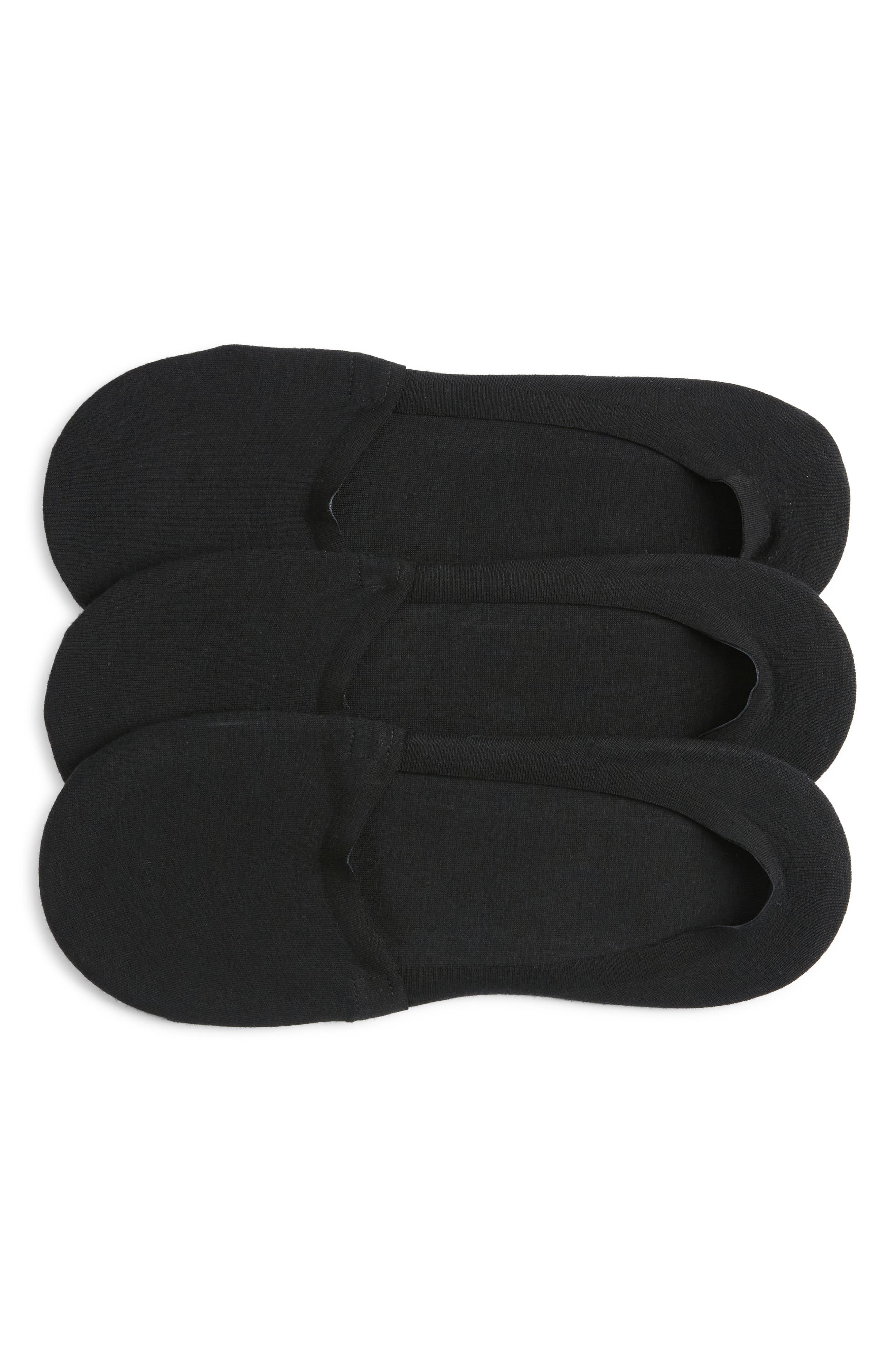 3-Pack Cotton Blend No-Show Socks